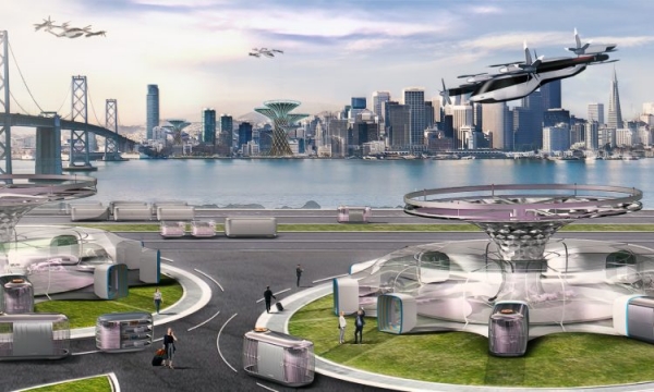 대차의 미래 모빌리티 비전인 UAM 개념도 (출처: 현대자동차)