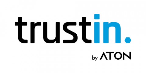 아톤의 클라우드 기반 서비스형 소프트웨어(SaaS) 인증 서비스 ‘트러스트인(trustin)’ 로고 (출처: 아톤)